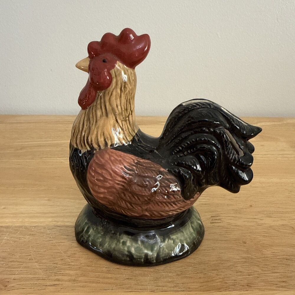 Rooster Measuring Spoon Holder Missing Spoons Country Kitchen Decor